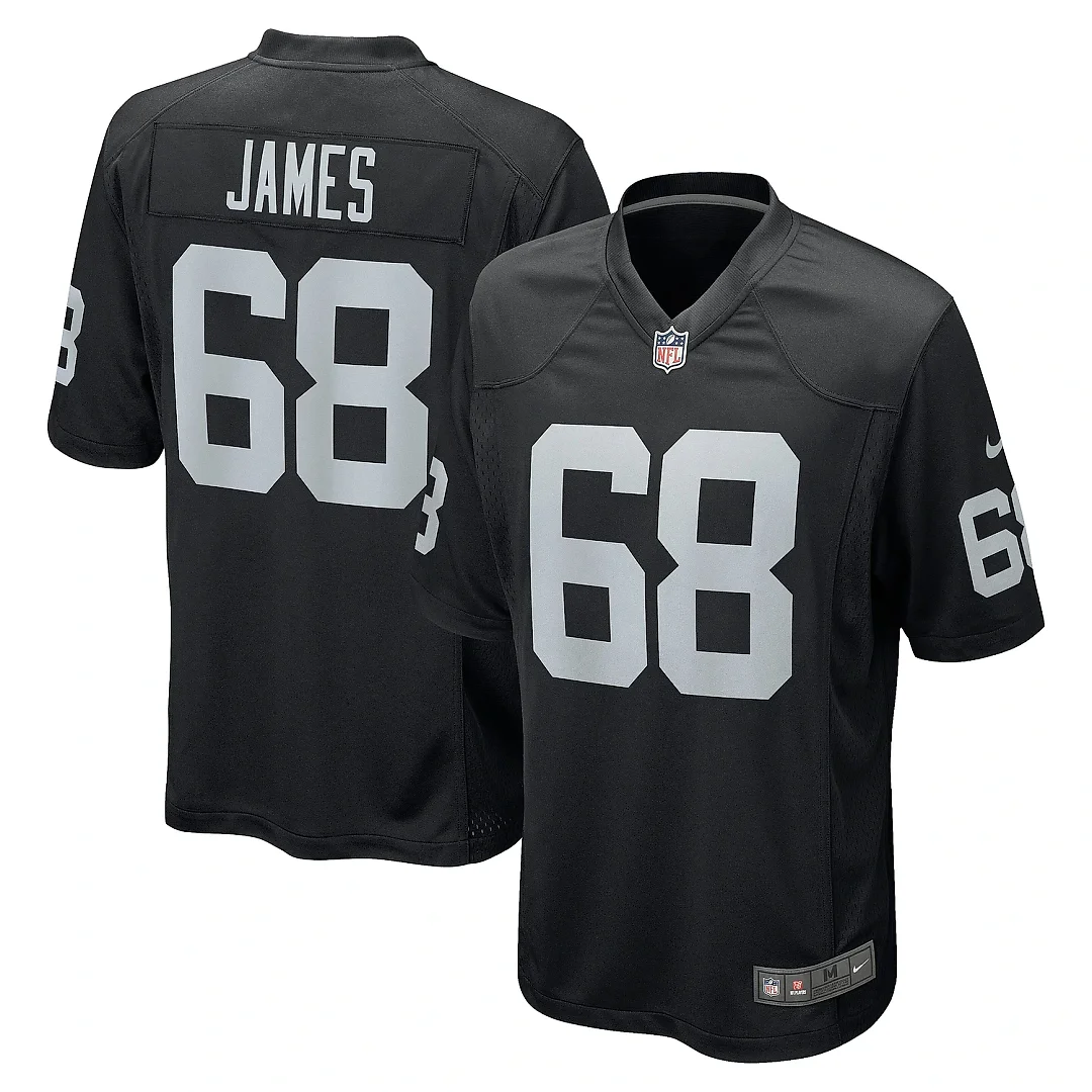 Zennovawear Men's Las Vegas Raiders Andre James Black Game Jersey