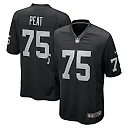 Zennovawear Men's Las Vegas Raiders Andrus Peat Black Team Game Jersey