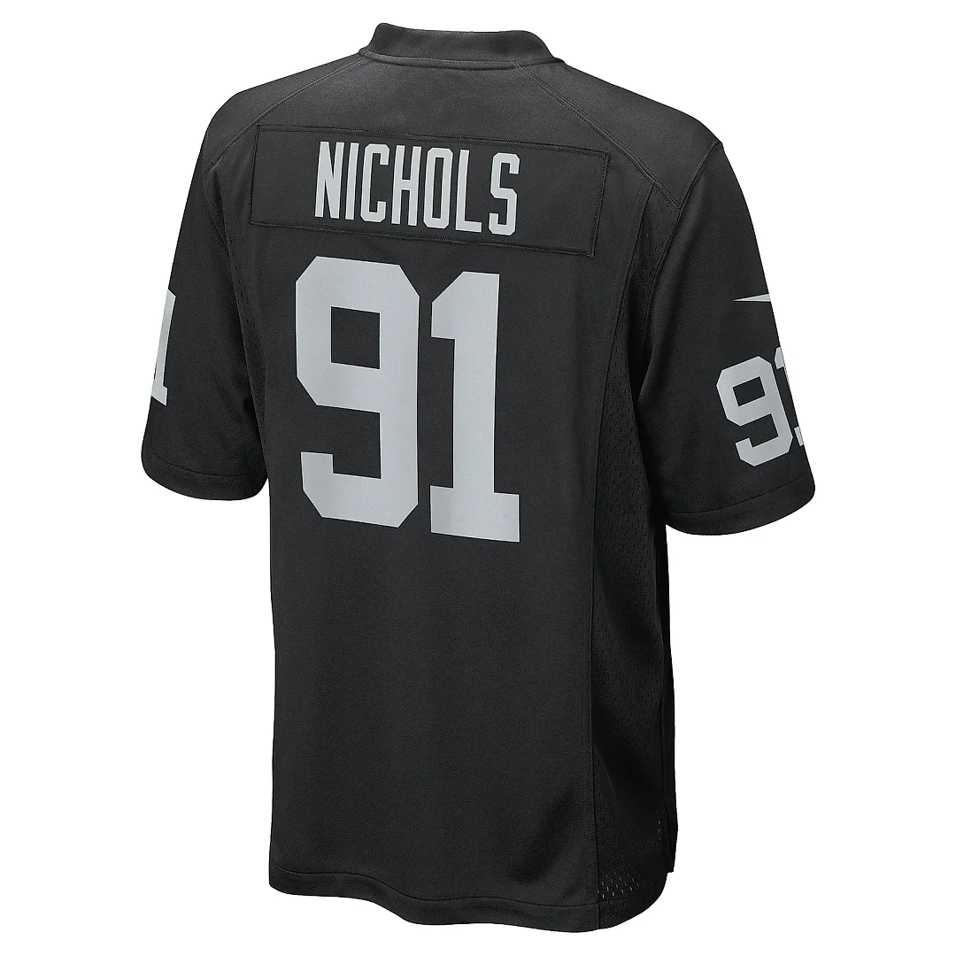 Zennovawear Men's Las Vegas Raiders Bilal Nichols Black Game Player Jersey