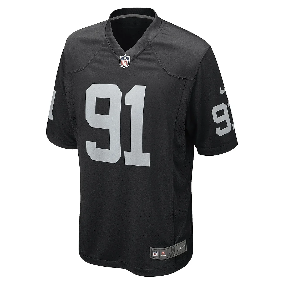 Zennovawear Men's Las Vegas Raiders Bilal Nichols Black Game Player Jersey