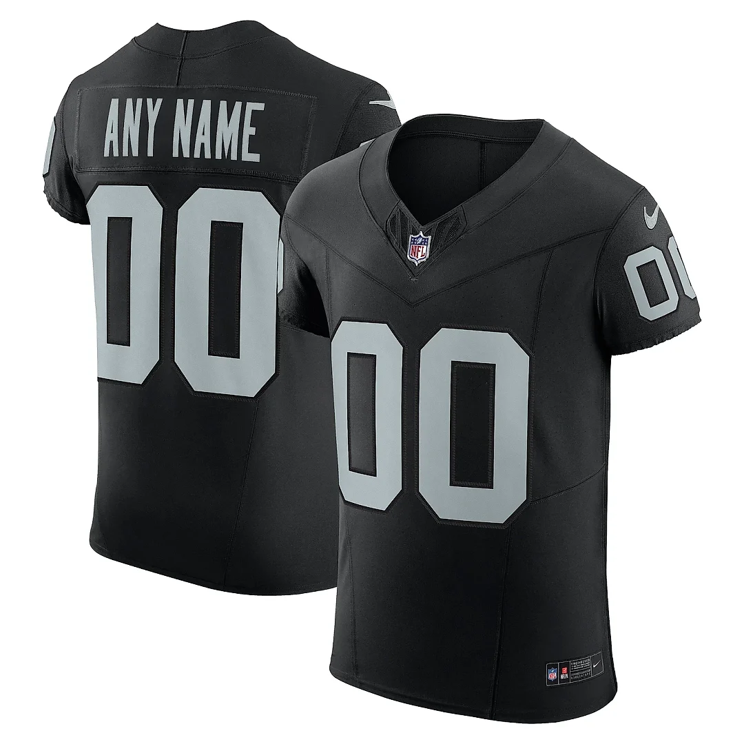 Zennovawear Men's Las Vegas Raiders Black Vapor F.U.S.E. Elite Custom Jersey