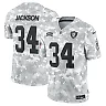 Zennovawear Men's Las Vegas Raiders Bo Jackson Arctic Camo 2024 Salute to Service Retired Player Limited Jersey