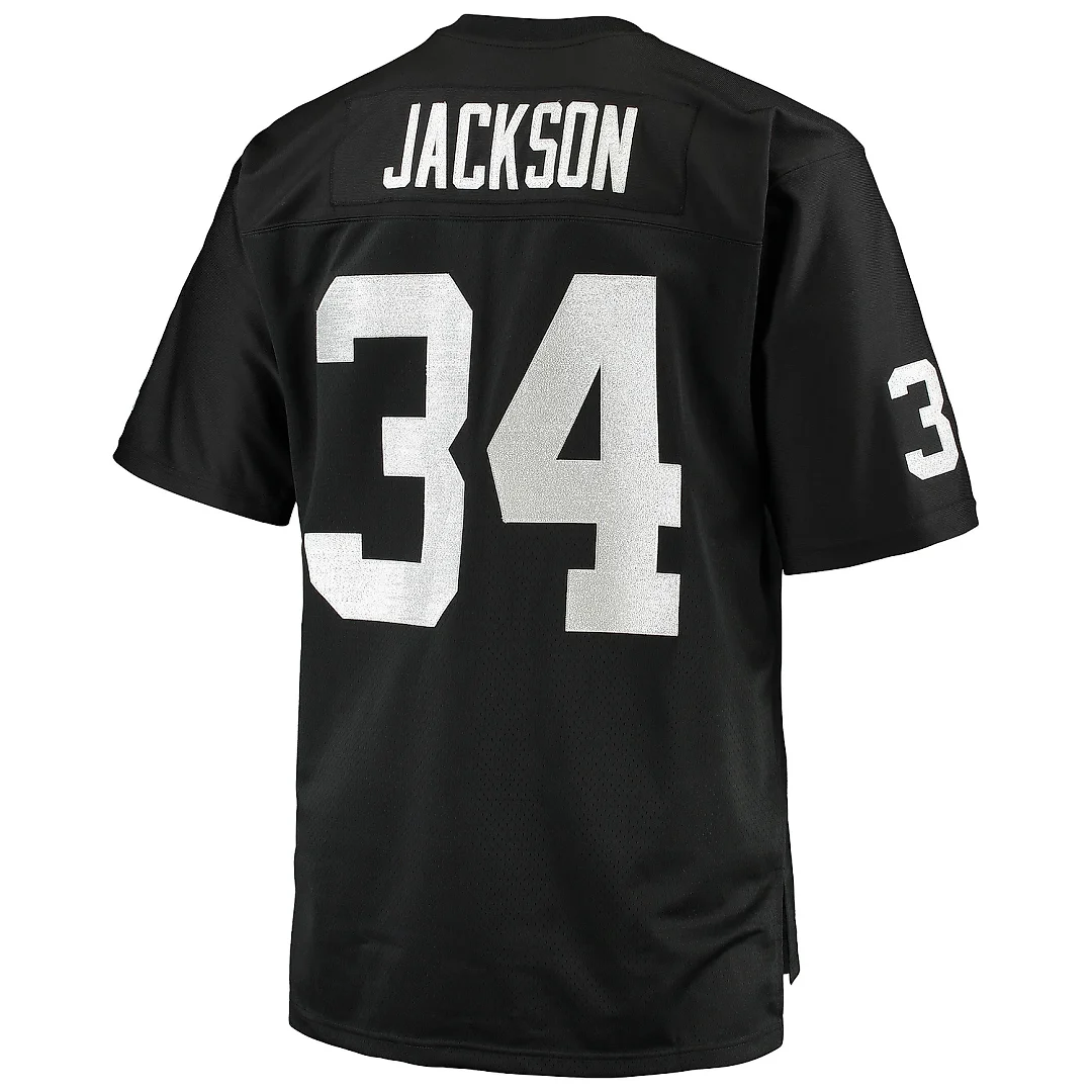 Zennovawear Men's Las Vegas Raiders Bo Jackson Mitchell & Ness Black Big & Tall 1988 Retired Player Jersey