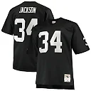 Zennovawear Men's Las Vegas Raiders Bo Jackson Mitchell & Ness Black Big & Tall 1988 Retired Player Jersey