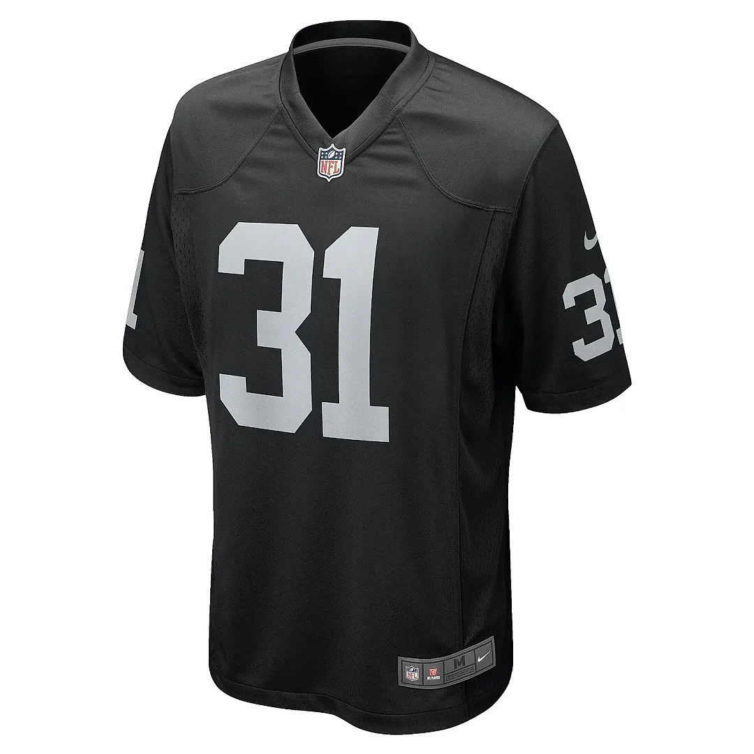 Zennovawear Men's Las Vegas Raiders Brandon Facyson Black Team Game Jersey