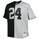 Zennovawear Men's Las Vegas Raiders Charles Woodson Mitchell & Ness Black/Silver Big & Tall Split Legacy Retired Player Jersey