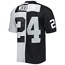 Zennovawear Men's Las Vegas Raiders Charles Woodson Mitchell & Ness Black/Silver 1998 Split Legacy Jersey
