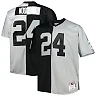 Zennovawear Men's Las Vegas Raiders Charles Woodson Mitchell & Ness Black/Silver Big & Tall Split Legacy Retired Player Jersey