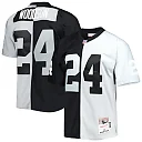 Zennovawear Men's Las Vegas Raiders Charles Woodson Mitchell & Ness Black/Silver 1998 Split Legacy Jersey