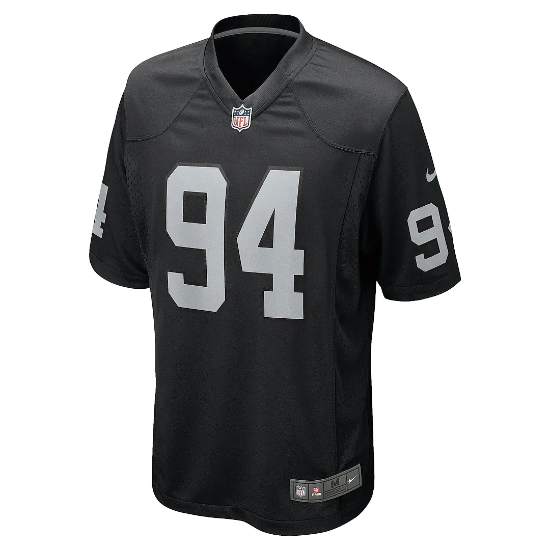 Zennovawear Men's Las Vegas Raiders Christian Wilkins Black Team Game Jersey