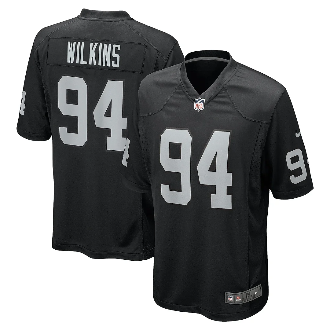 Zennovawear Men's Las Vegas Raiders Christian Wilkins Black Team Game Jersey
