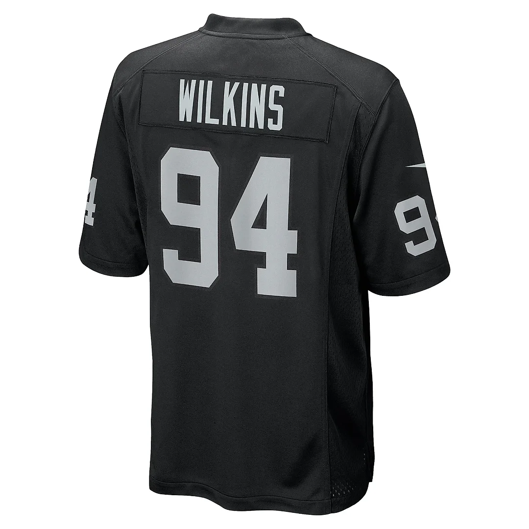 Zennovawear Men's Las Vegas Raiders Christian Wilkins Black Team Game Jersey