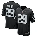 Zennovawear Men's Las Vegas Raiders Christopher Smith II Black Team Game Jersey