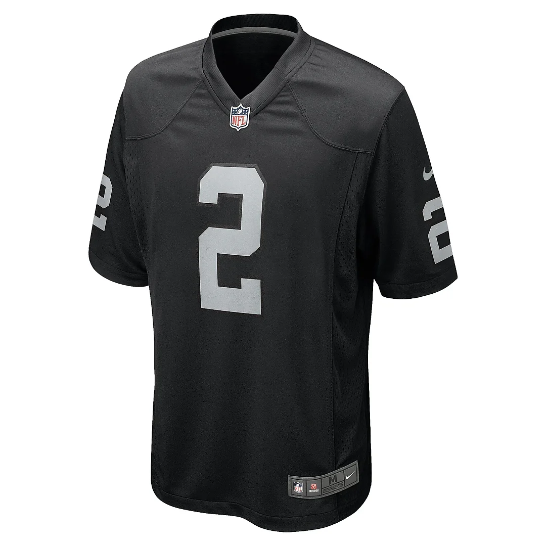 Zennovawear Men's Las Vegas Raiders Daniel Carlson Black Team Game Jersey