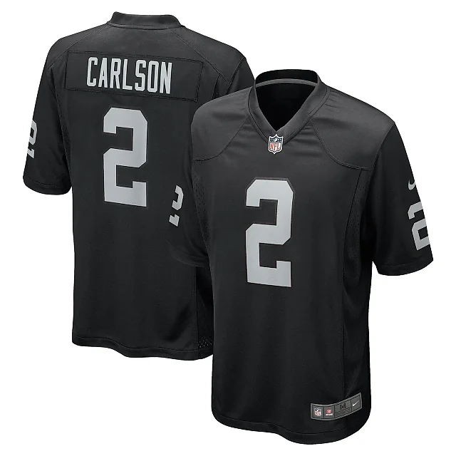 Zennovawear Men's Las Vegas Raiders Daniel Carlson Black Team Game Jersey