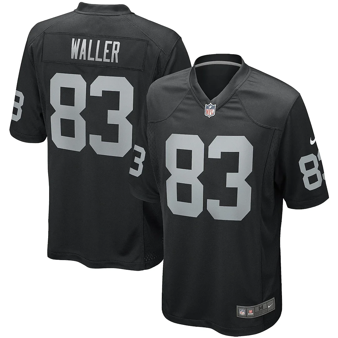 Zennovawear Men's Las Vegas Raiders Darren Waller Black Game Player Jersey
