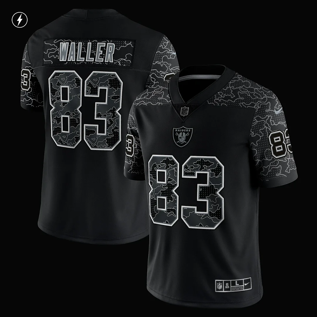 Zennovawear Men's Las Vegas Raiders Darren Waller Black RFLCTV Limited Jersey
