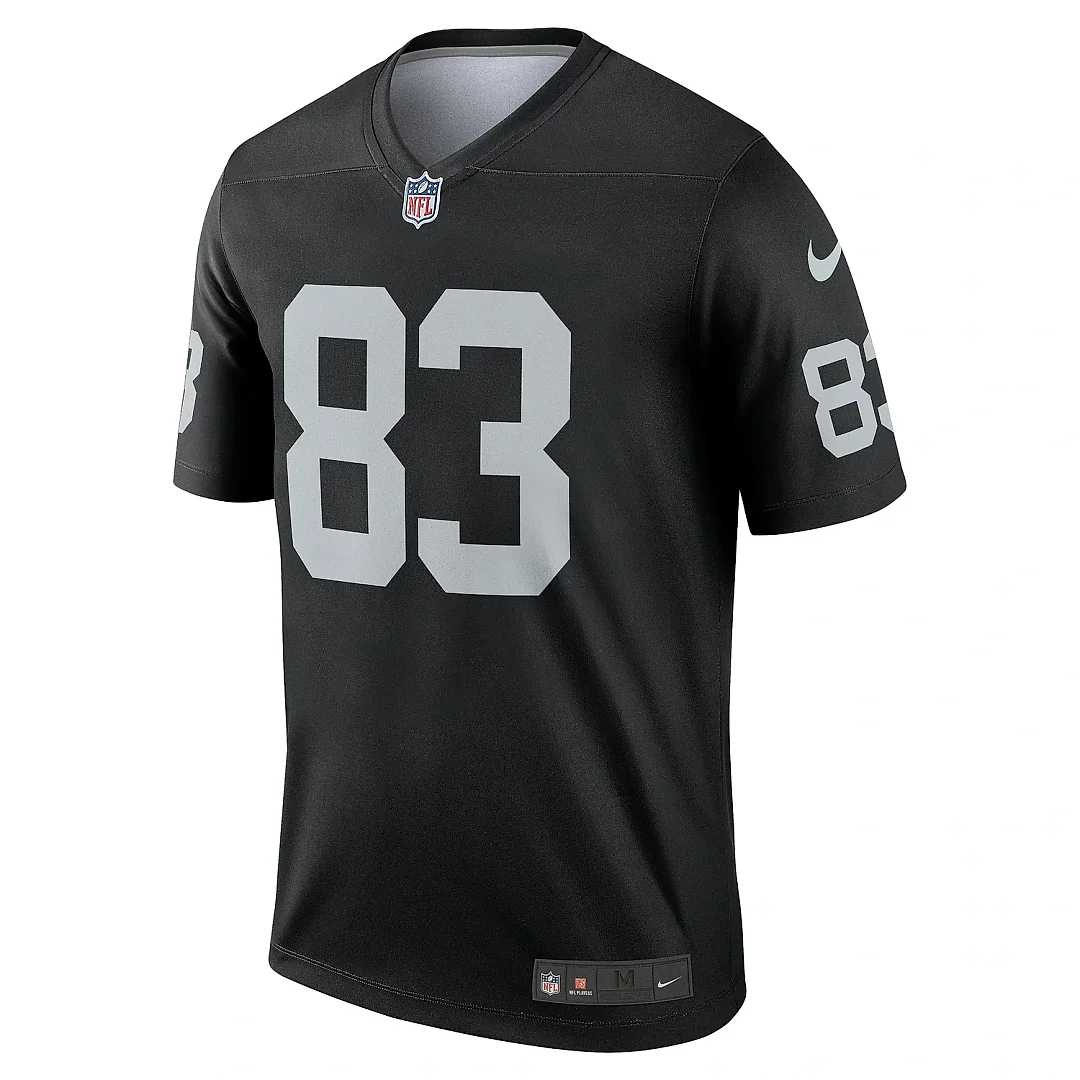 Zennovawear Men's Las Vegas Raiders Darren Waller Black Team Legend Player Performance Top