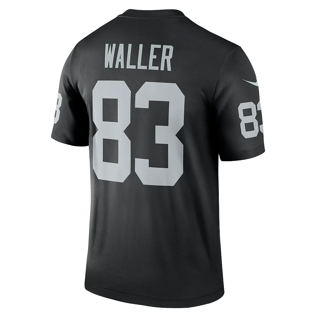 Zennovawear Men's Las Vegas Raiders Darren Waller Black Team Legend Player Performance Top
