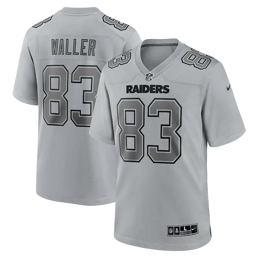 Zennovawear Men's Las Vegas Raiders Darren Waller Gray Atmosphere Fashion Game Jersey
