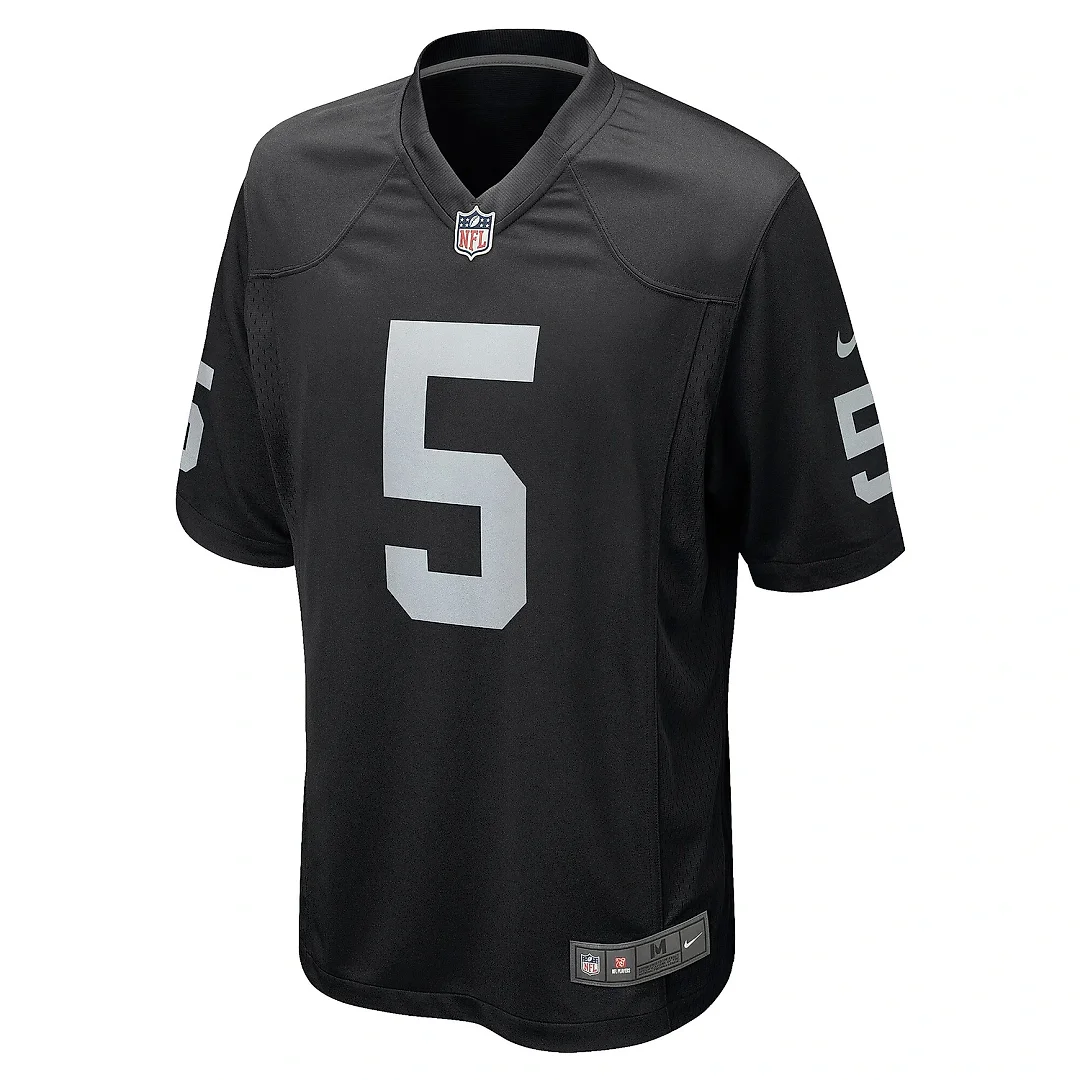 Zennovawear Men's Las Vegas Raiders Divine Deablo Black Player Game Jersey