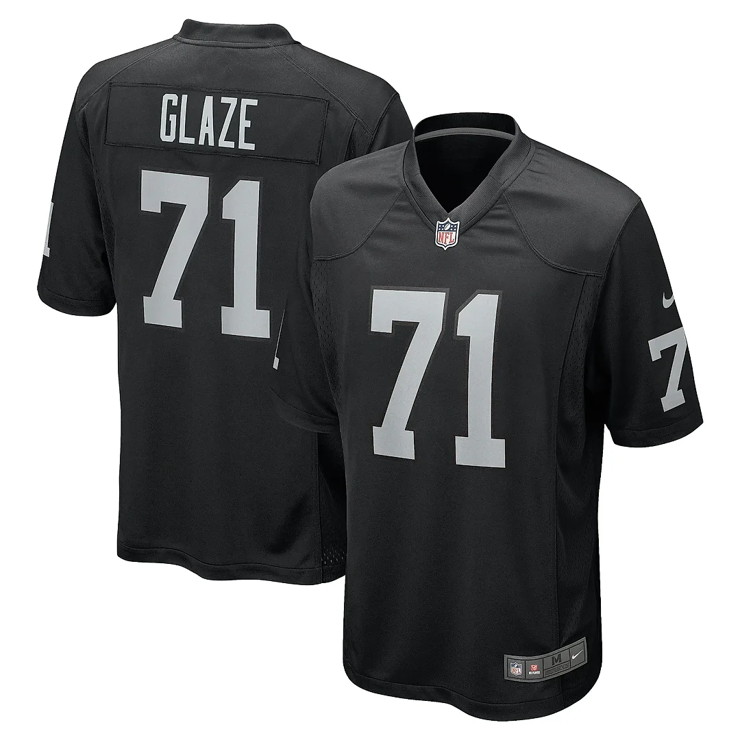 Zennovawear Men's Las Vegas Raiders DJ Glaze Black Team Game Jersey