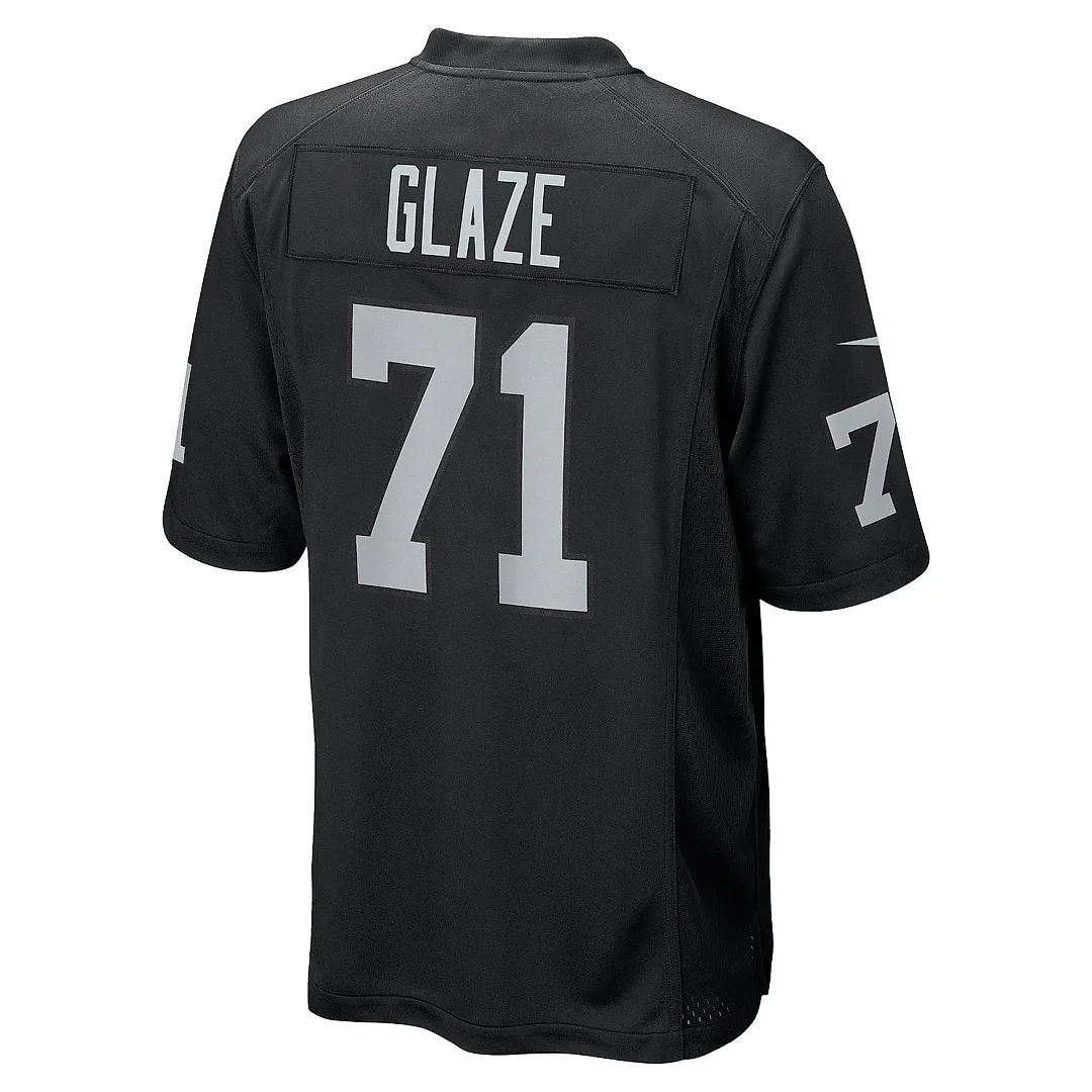Zennovawear Men's Las Vegas Raiders DJ Glaze Black Team Game Jersey