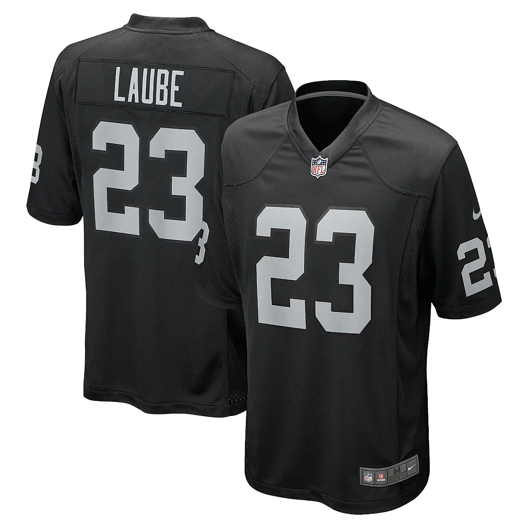 Zennovawear Men's Las Vegas Raiders Dylan Laube Black Team Game Jersey