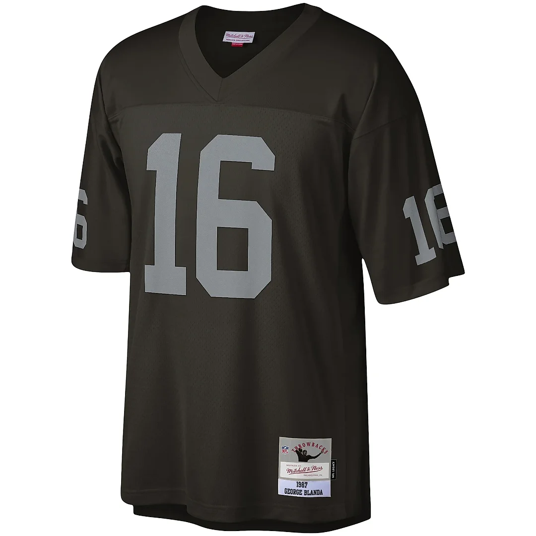 Zennovawear Men's Las Vegas Raiders George Blanda Mitchell & Ness Black Legacy Jersey