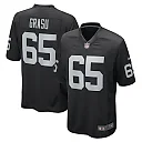 Zennovawear Men's Las Vegas Raiders Hroniss Grasu Black Game Player Jersey