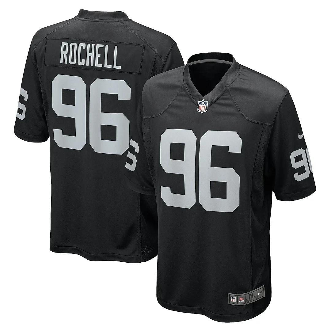 Zennovawear Men's Las Vegas Raiders Isaac Rochell Black Team Game Jersey