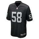 Zennovawear Men's Las Vegas Raiders Jackson Powers-Johnson Black Team Game Jersey