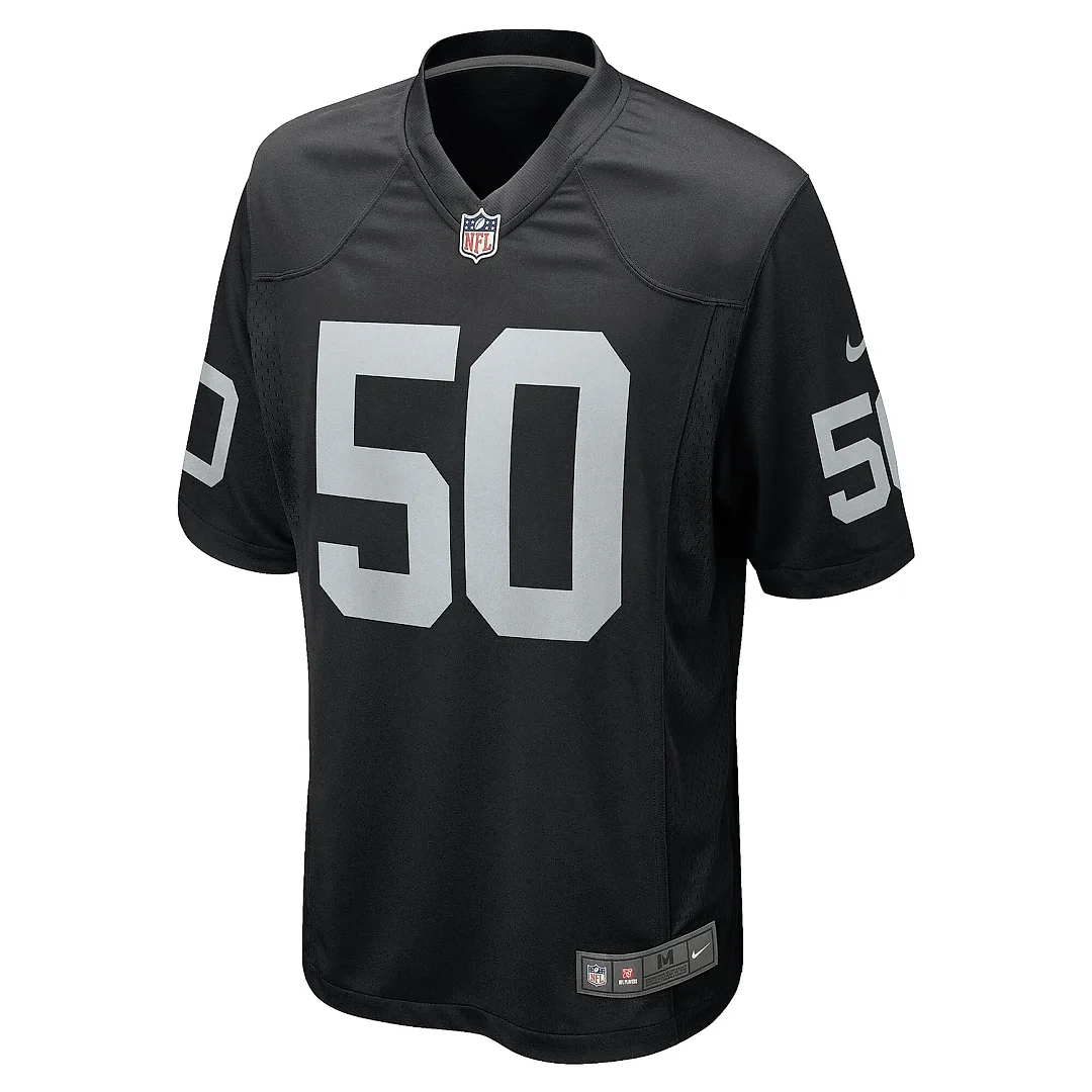 Zennovawear Men's Las Vegas Raiders Jacob Bobenmoyer Black Game Player Jersey