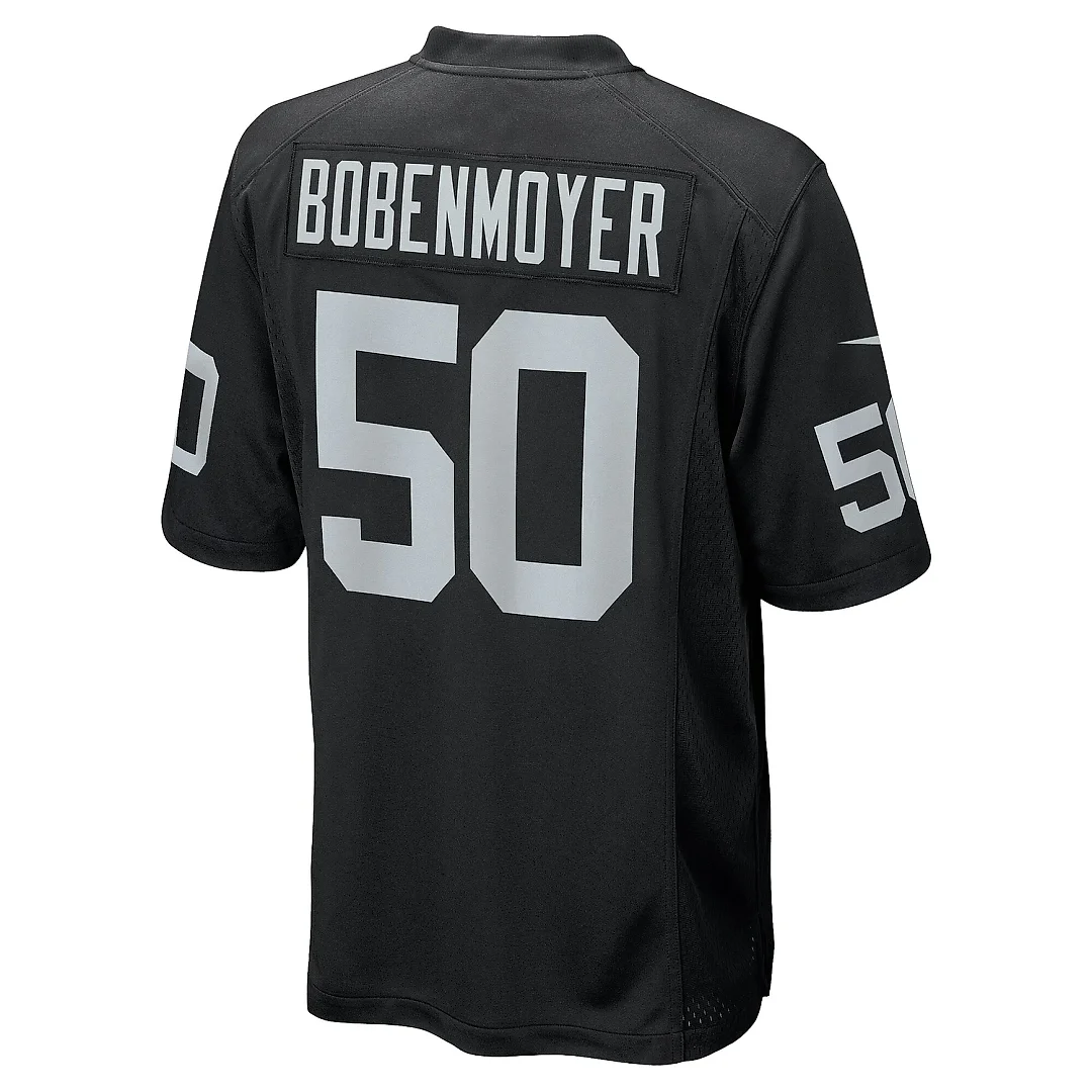 Zennovawear Men's Las Vegas Raiders Jacob Bobenmoyer Black Game Player Jersey