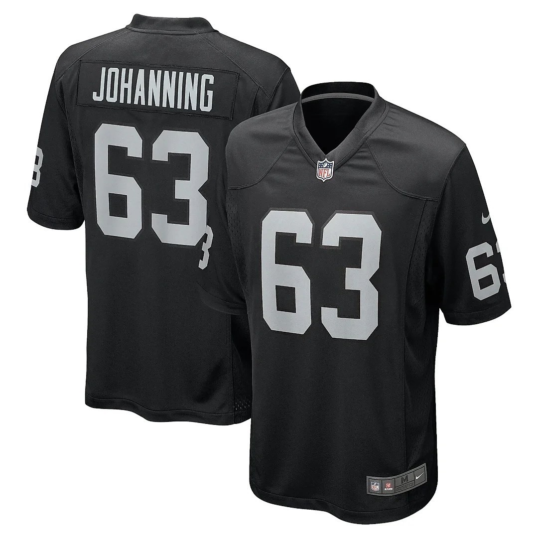 Zennovawear Men's Las Vegas Raiders Jake Johanning Black Team Game Jersey