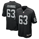 Zennovawear Men's Las Vegas Raiders Jake Johanning Black Team Game Jersey