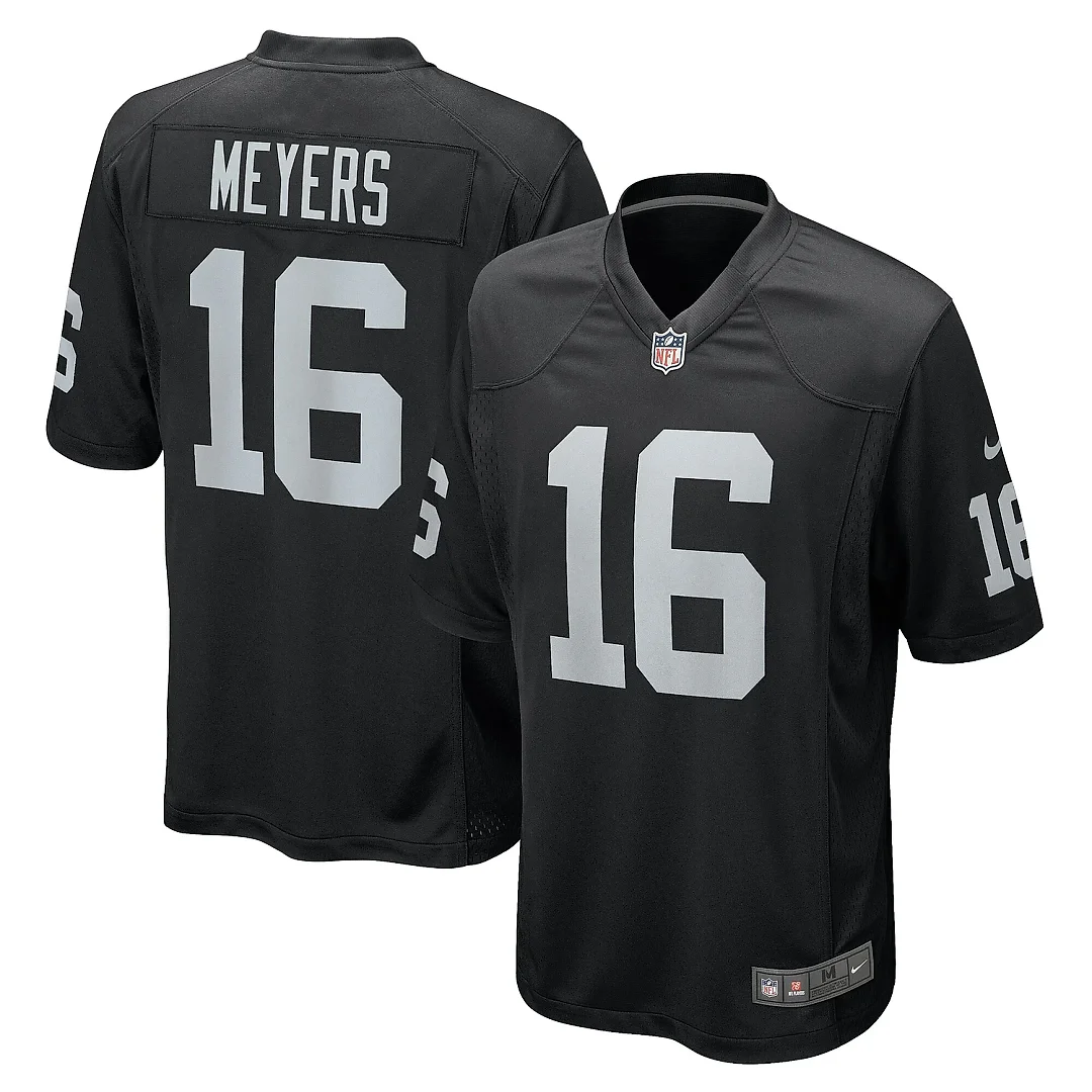 Zennovawear Men's Las Vegas Raiders Jakobi Meyers Black Game Player Jersey