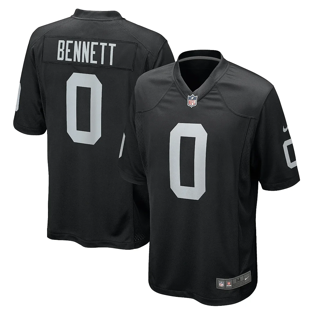 Zennovawear Men's Las Vegas Raiders Jakorian Bennett Black Team Game Jersey
