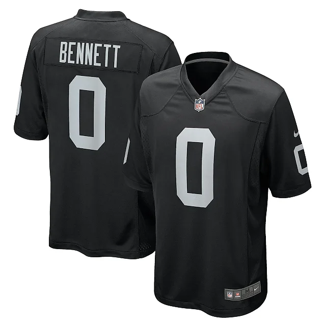 Zennovawear Men's Las Vegas Raiders Jakorian Bennett Black Team Game Jersey