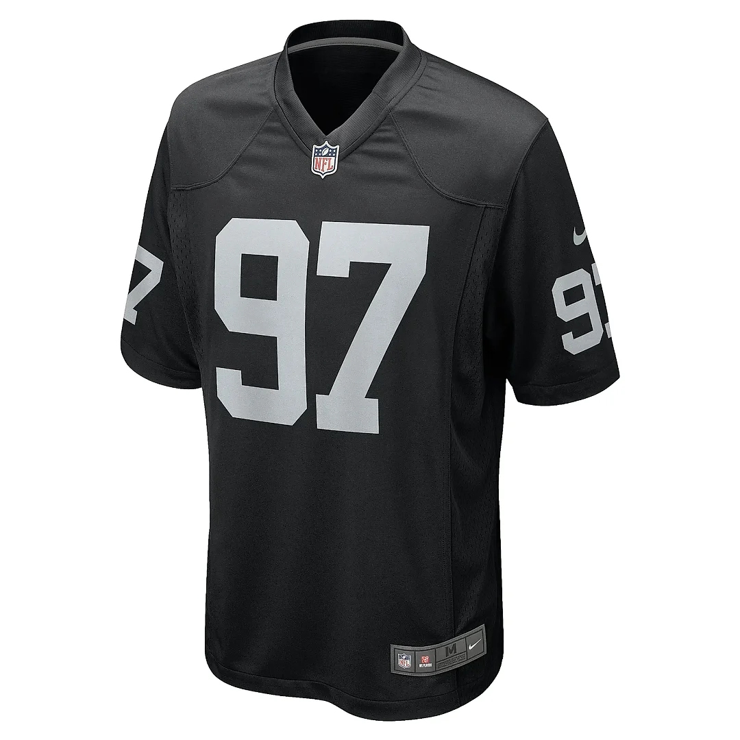 Zennovawear Men's Las Vegas Raiders Janarius Robinson Black Team Game Jersey
