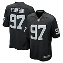 Zennovawear Men's Las Vegas Raiders Janarius Robinson Black Team Game Jersey