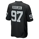 Zennovawear Men's Las Vegas Raiders Janarius Robinson Black Team Game Jersey