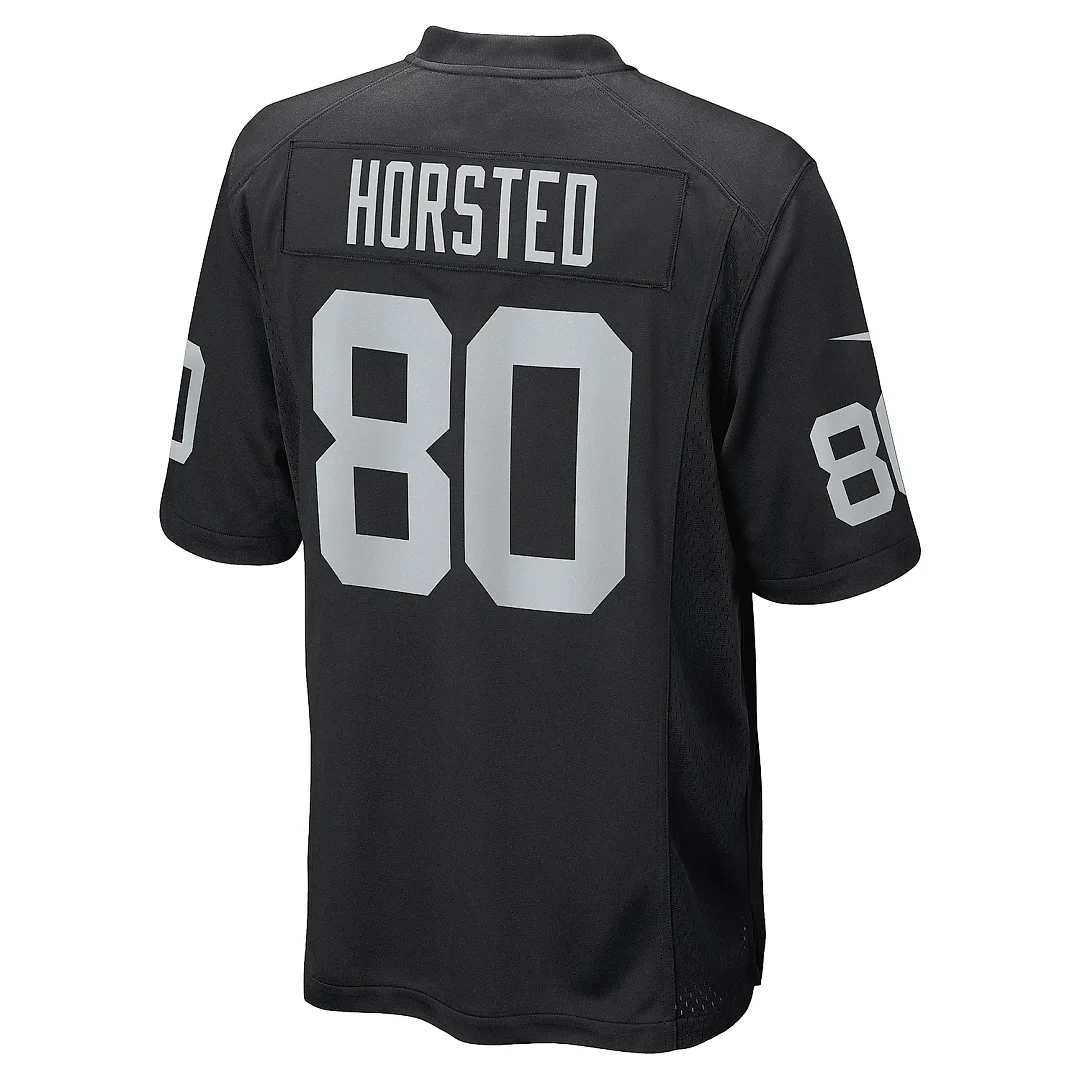 Zennovawear Men's Las Vegas Raiders Jesper Horsted Black Game Player Jersey