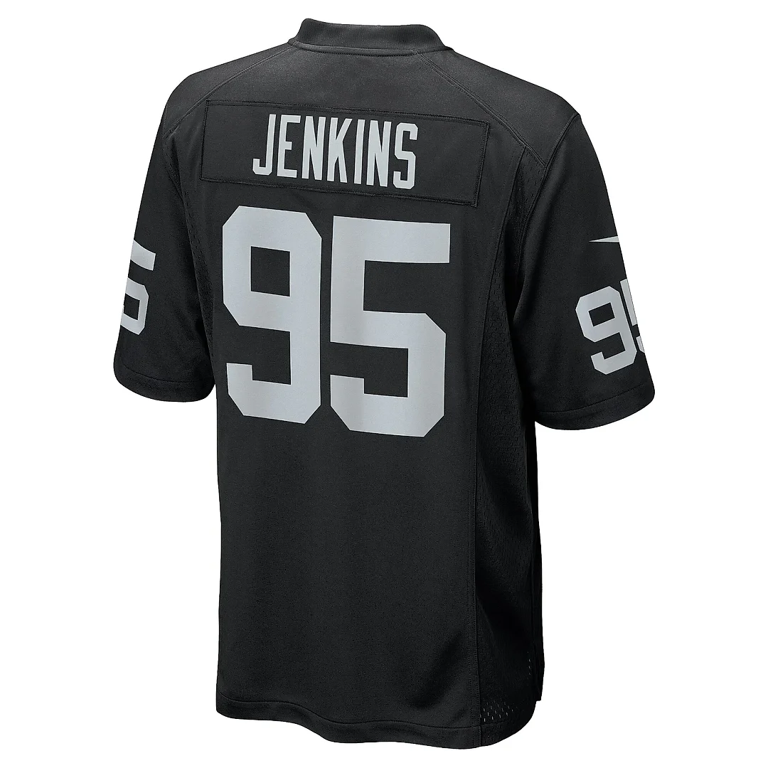 Zennovawear Men's Las Vegas Raiders John Jenkins Black Game Jersey