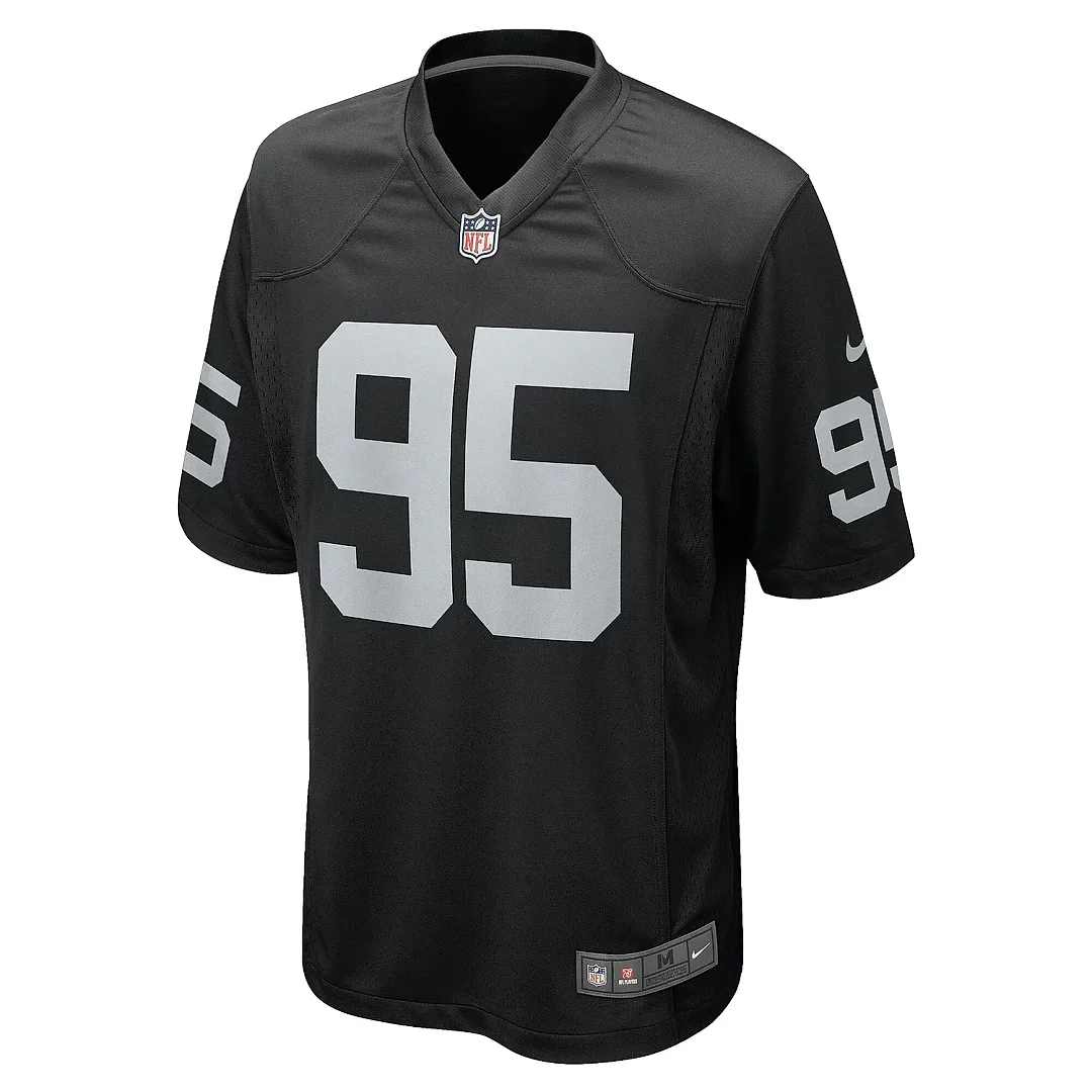 Zennovawear Men's Las Vegas Raiders John Jenkins Black Game Jersey