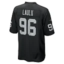 Zennovawear Men's Las Vegas Raiders Jonah Laulu Black Team Game Jersey