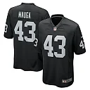Zennovawear Men's Las Vegas Raiders Kanai Mauga Black Team Game Jersey