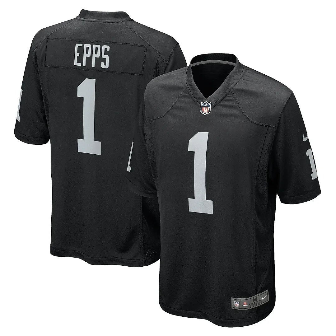 Zennovawear Men's Las Vegas Raiders Marcus Epps Black Game Player Jersey
