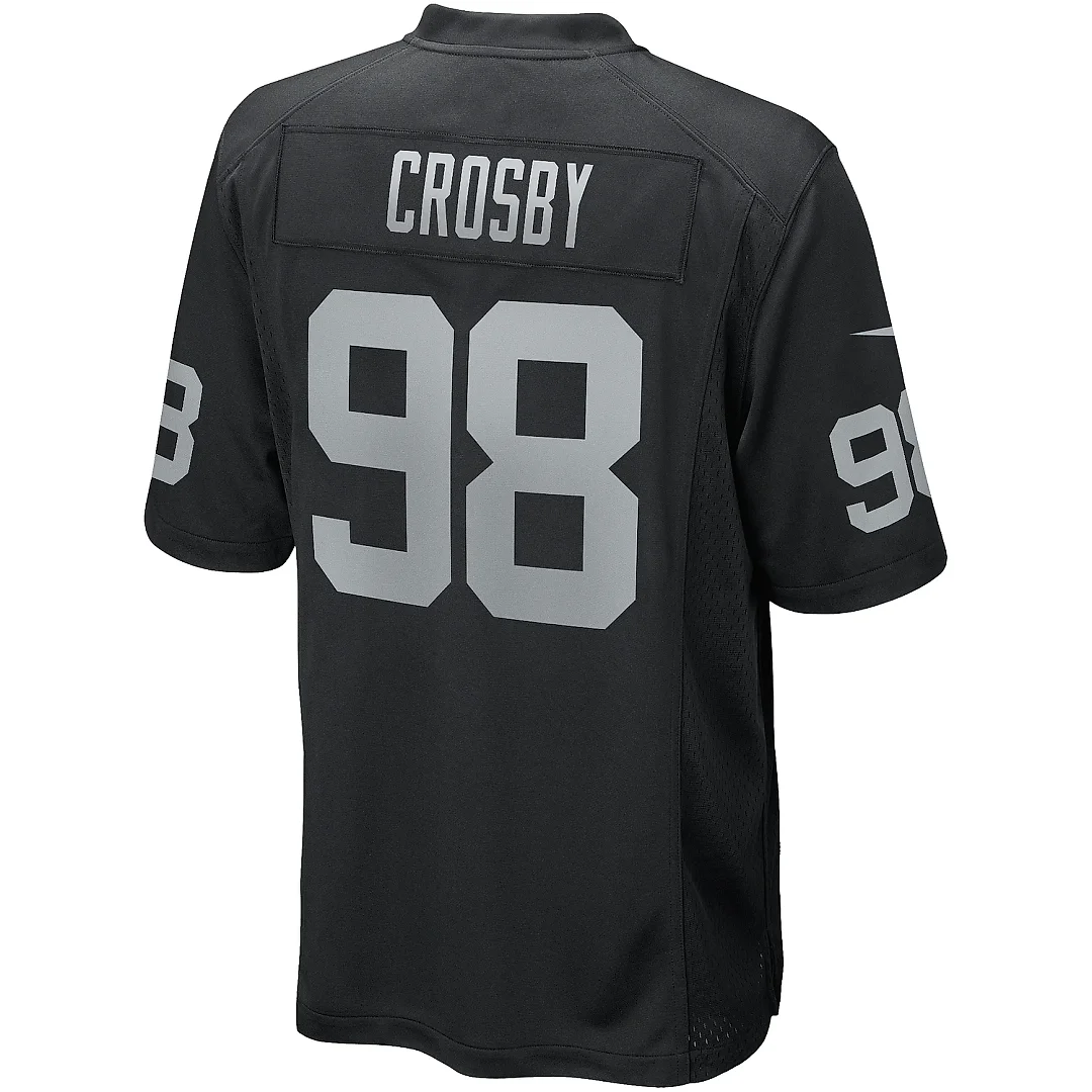 Zennovawear Men's Las Vegas Raiders Maxx Crosby Black Game Jersey