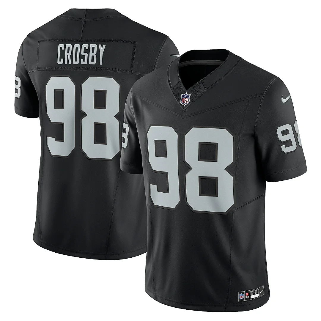 Zennovawear Men's Las Vegas Raiders Maxx Crosby Black Vapor F.U.S.E. Limited Jersey